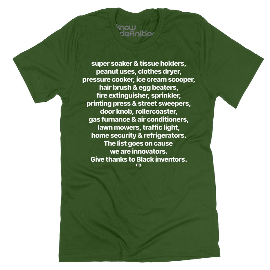 Give Thanks to Black Inventors T-shirt