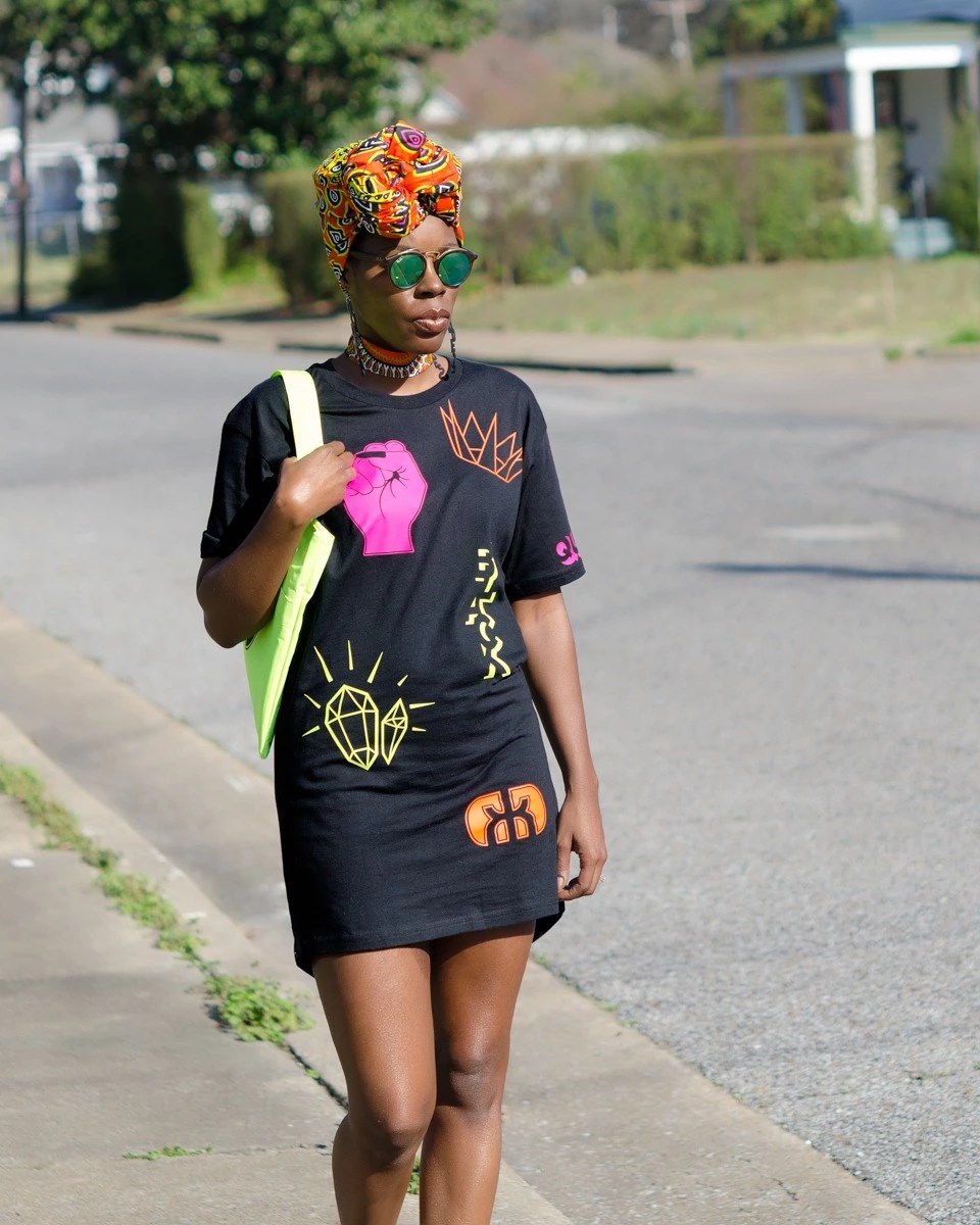 Black Woman Magic T-shirt Dress Small Black Woman Magic T-shirt Dress Small