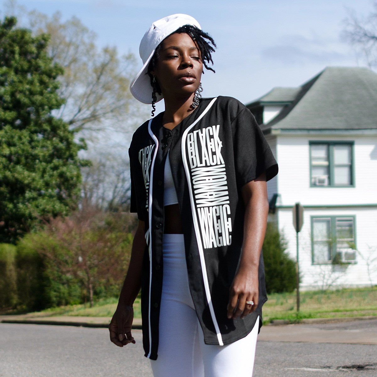 Black Woman Magic Baseball Jersey