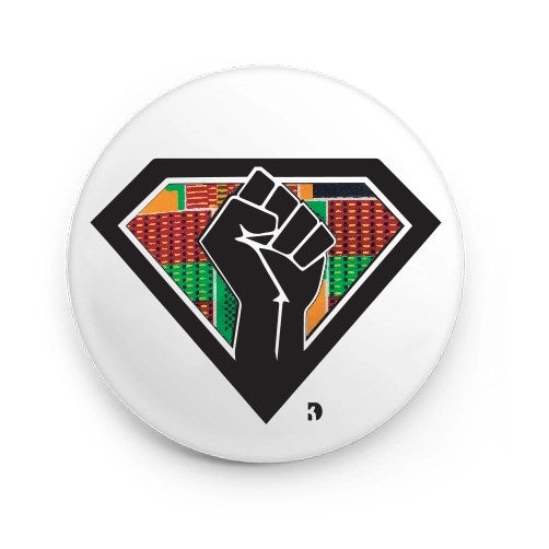 SuperBlack Kente Button