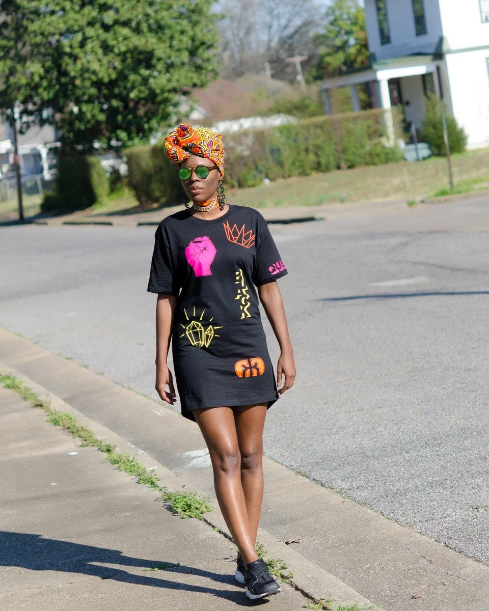 Black Woman Magic T-shirt Dress Small Black Woman Magic T-shirt Dress Small