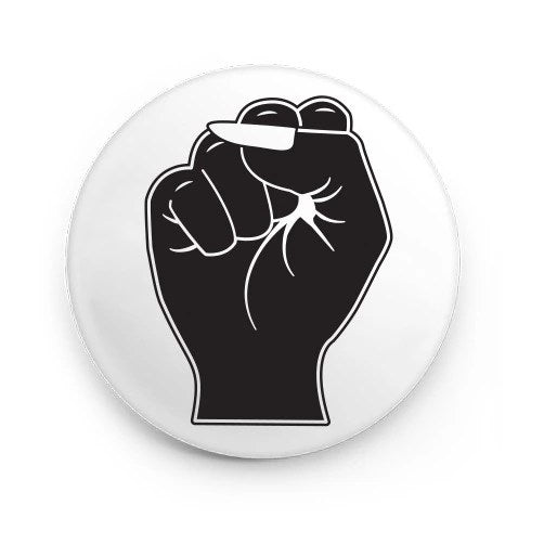 Black Woman Fist Button