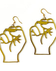 Woman Fist Earrings - Gold