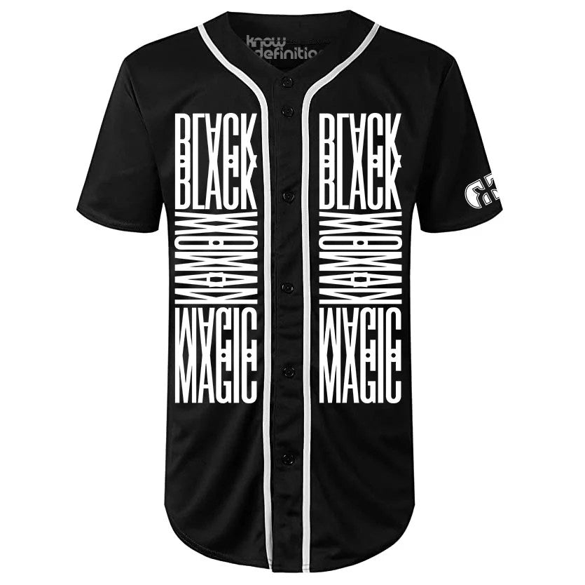 Black Woman Magic Baseball Jersey